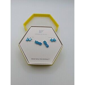 Bomb Party Bright Ice Crystal Aquamarine Duo Of Dreams - Two Pairs